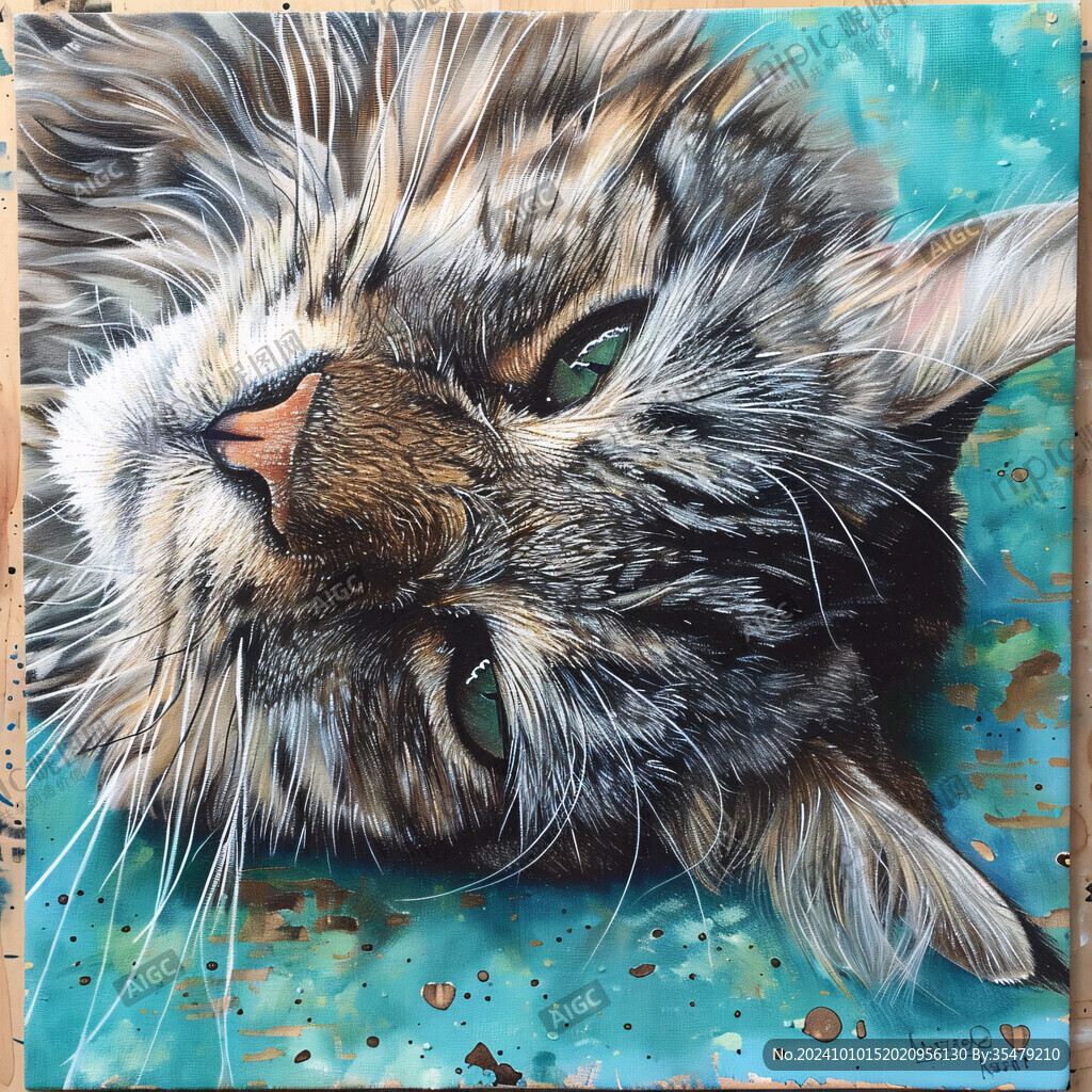 创意写实猫当代装饰画