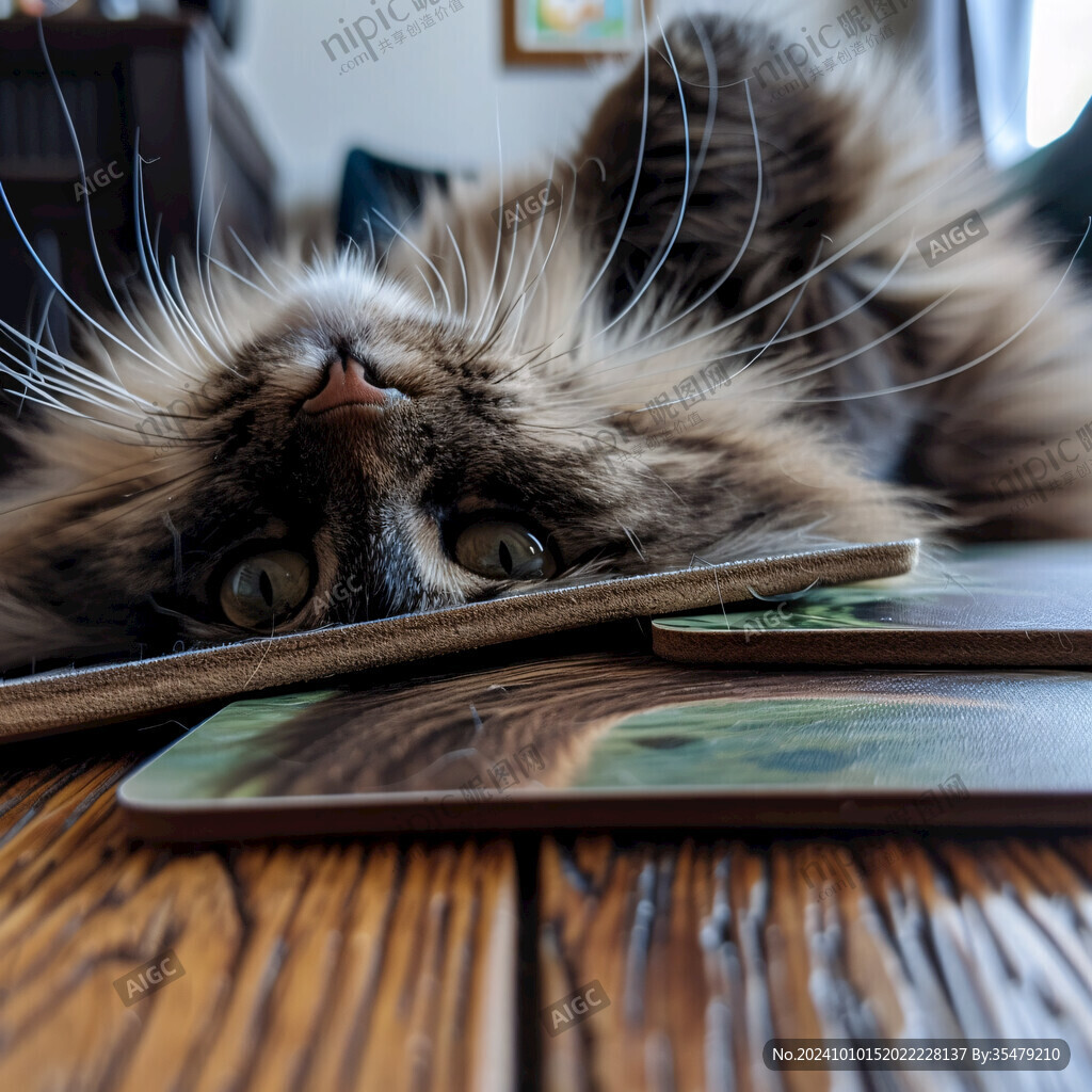 手绘大眼萌猫咪装饰画