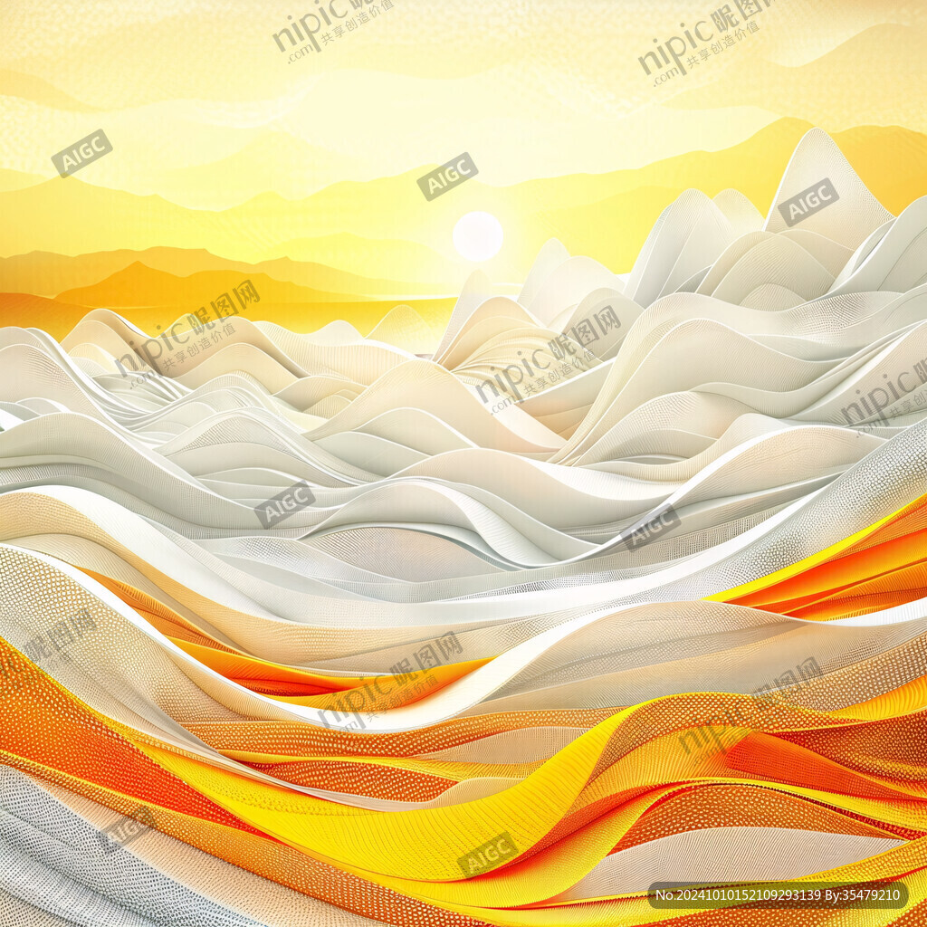 旭日东升线条装饰画