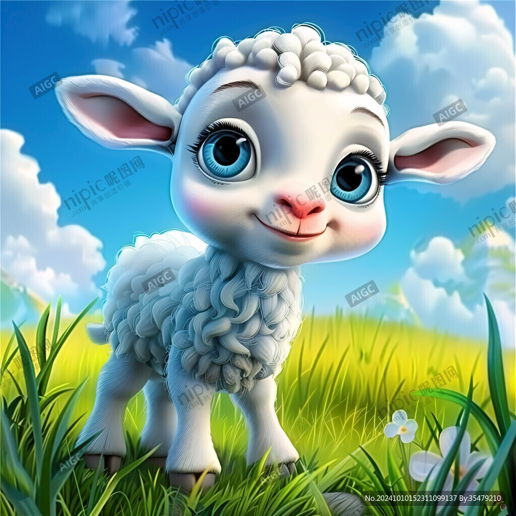 卡通立体小羊