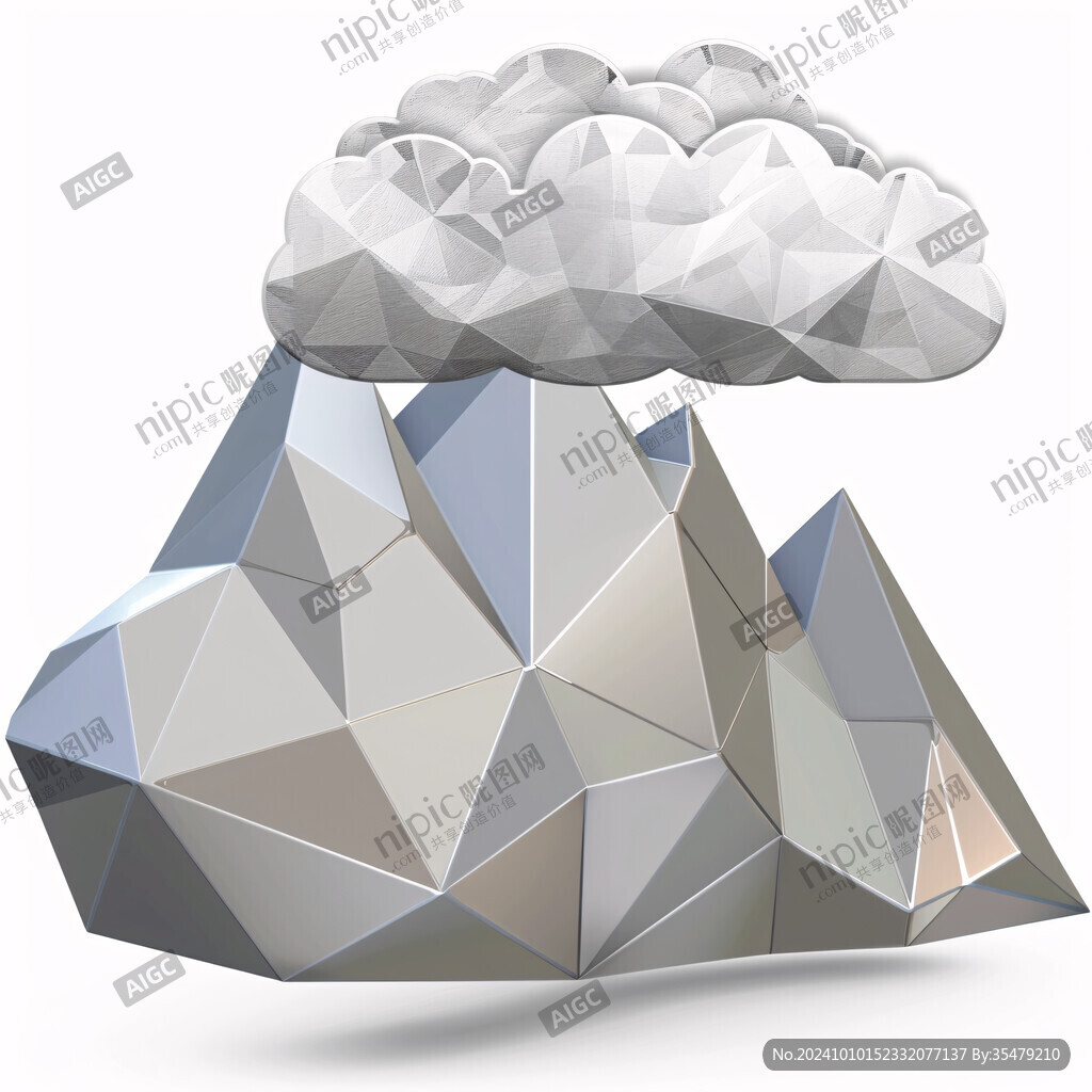 几何云朵面料素材