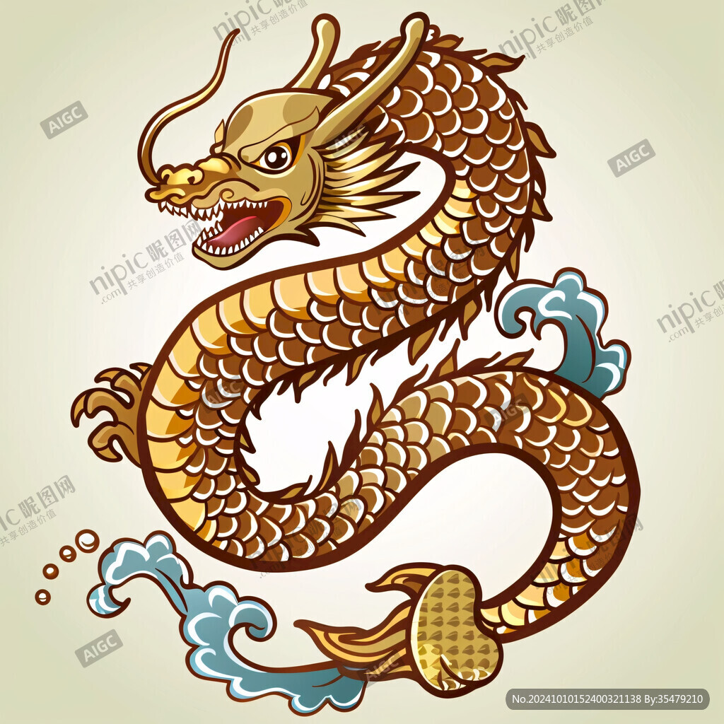 龙纹中国龙腾龙生肖龙