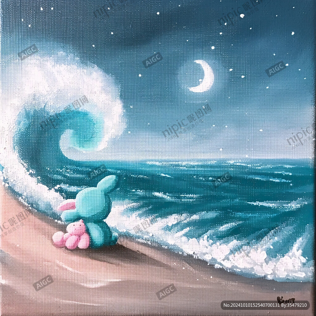 梦幻夜晚立体画