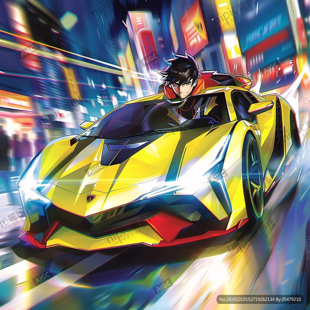 跑车线条飞驰电掣