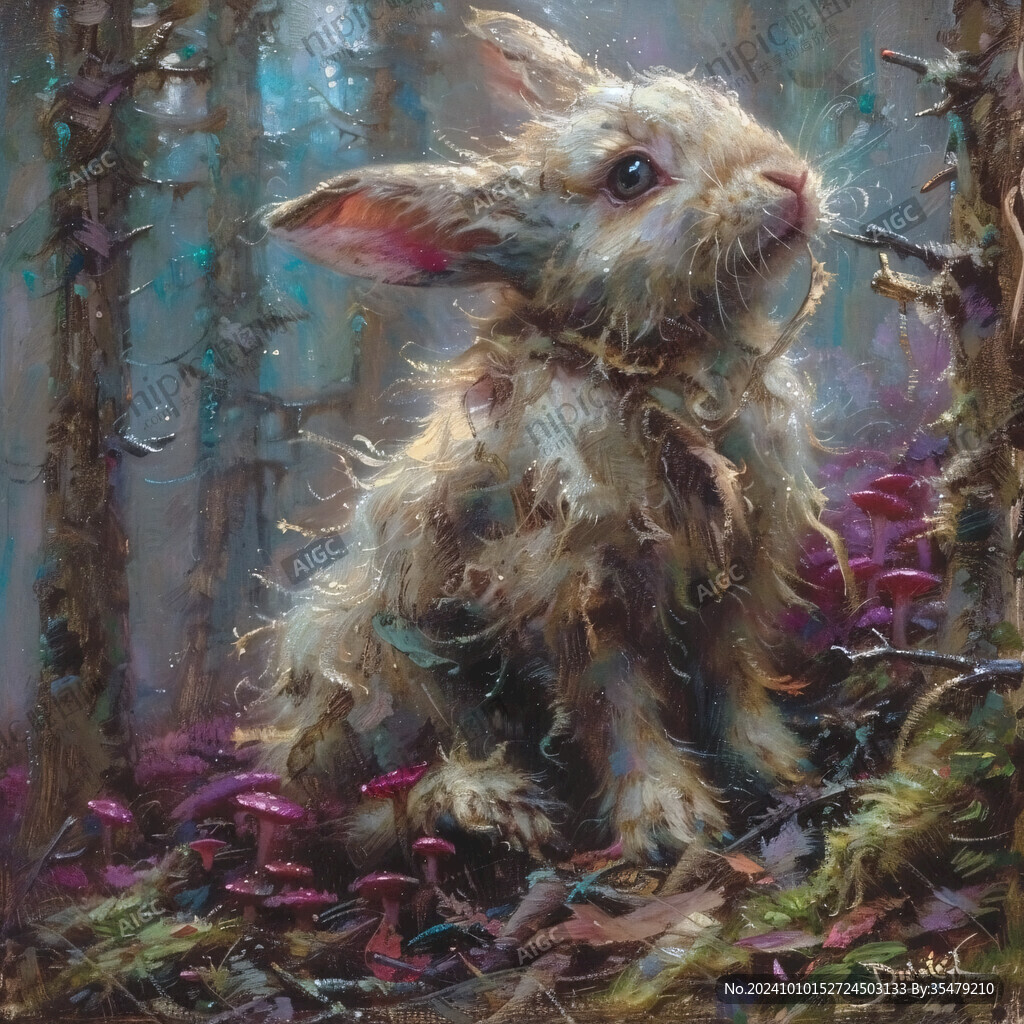 动物水彩画动物油画