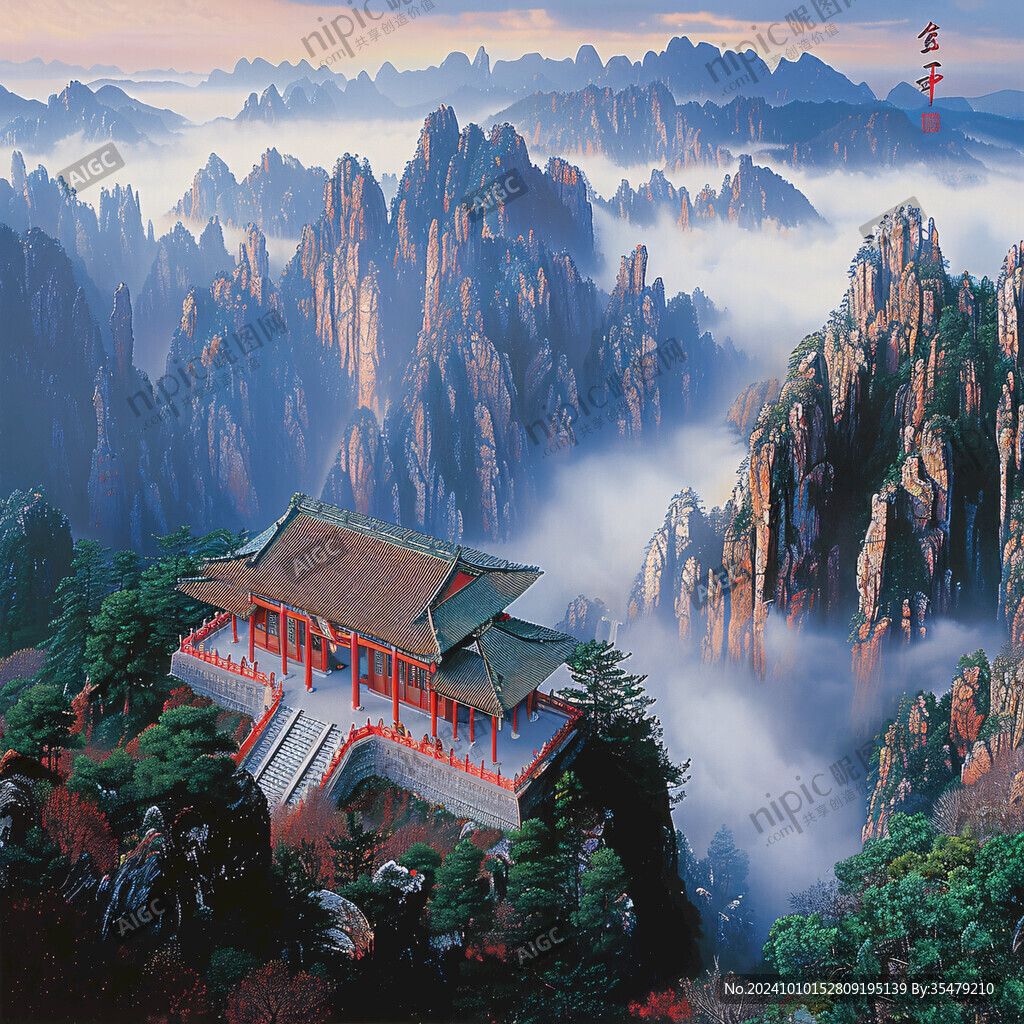 九华山酒店装饰画