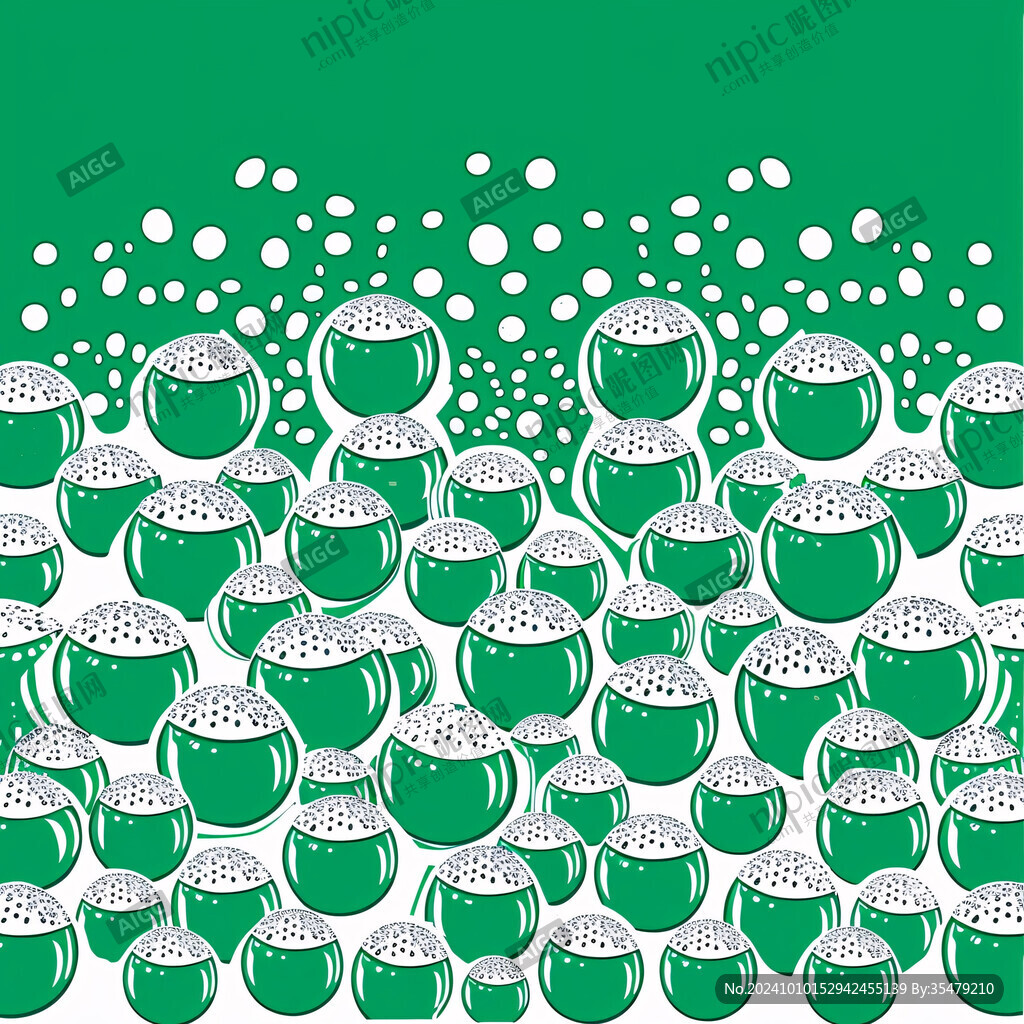 绿色连珠图案