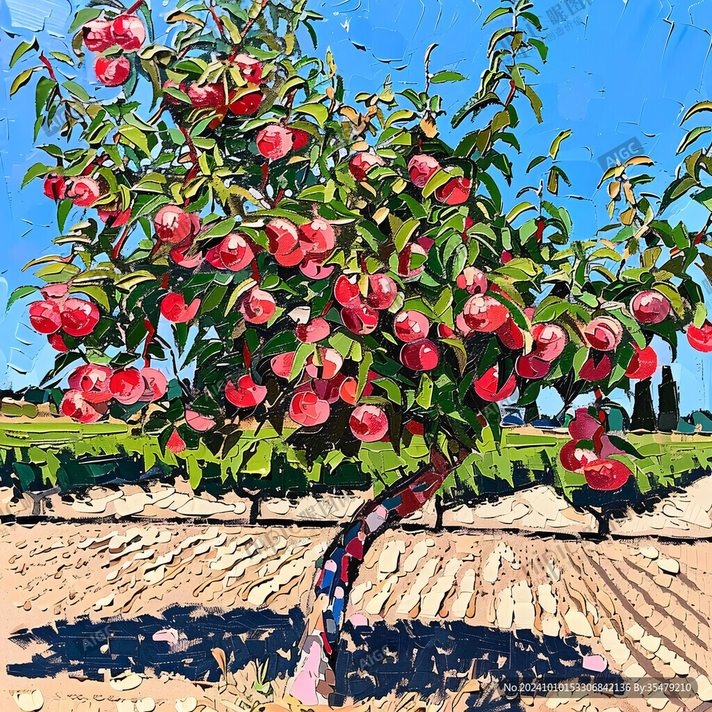 苹果树3d画