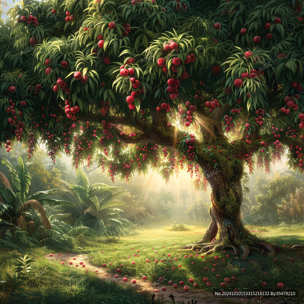 3d立体画苹果树