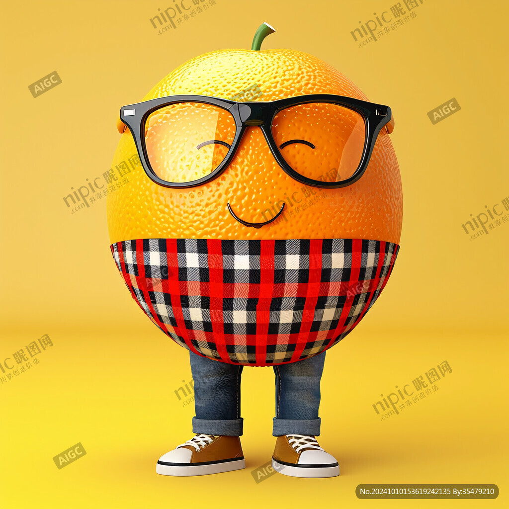 原创桔子卡通形象