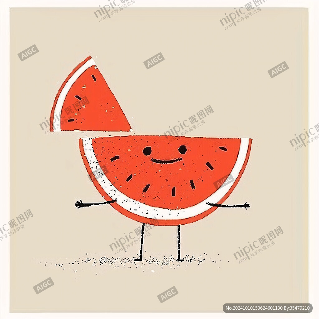 手绘卡通西瓜