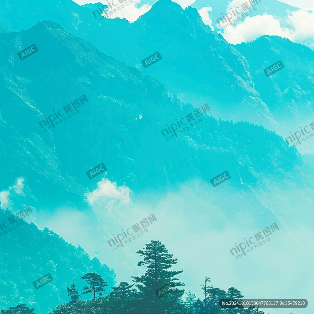 明月山风光背景