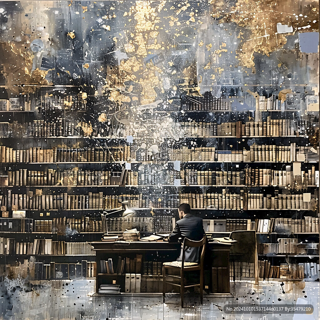 书店书屋读书馆挂画