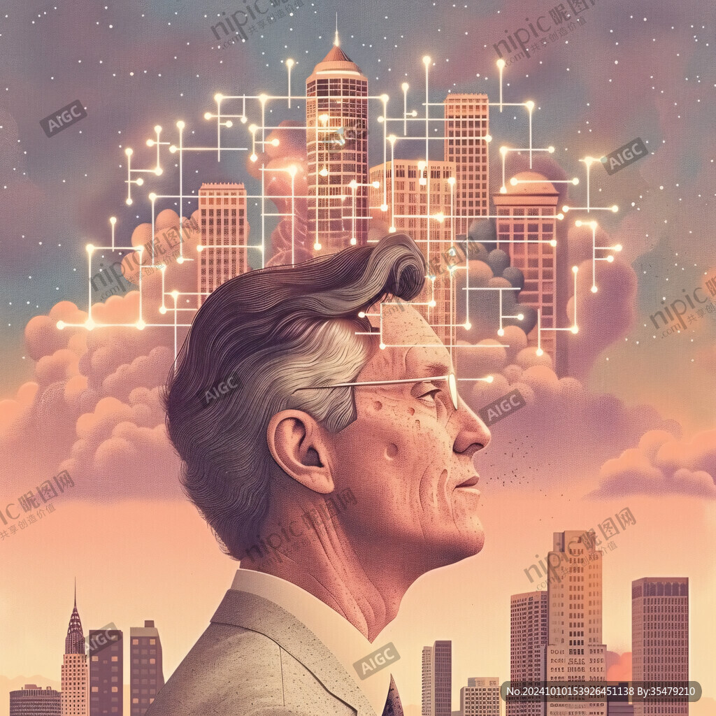 智能城市装饰画