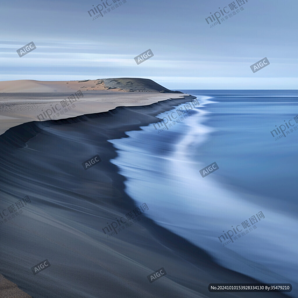 海岸线浪涛浪淘浪花