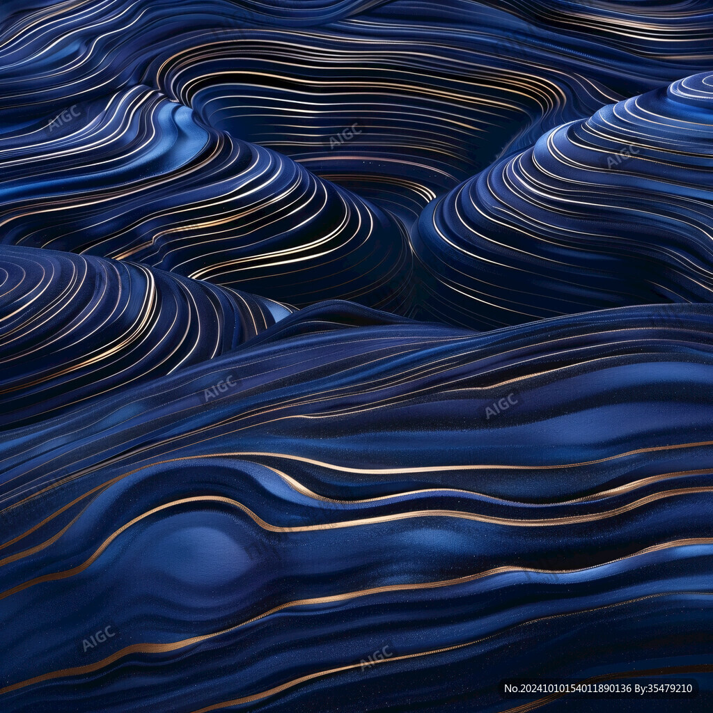 超质感山水线条背景