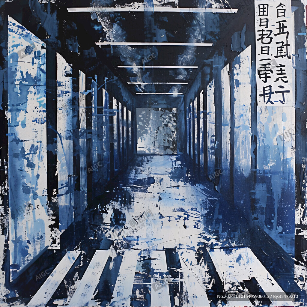 华东理工大学蓝色水彩