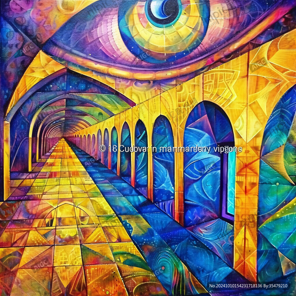 欧式装饰画时光隧道