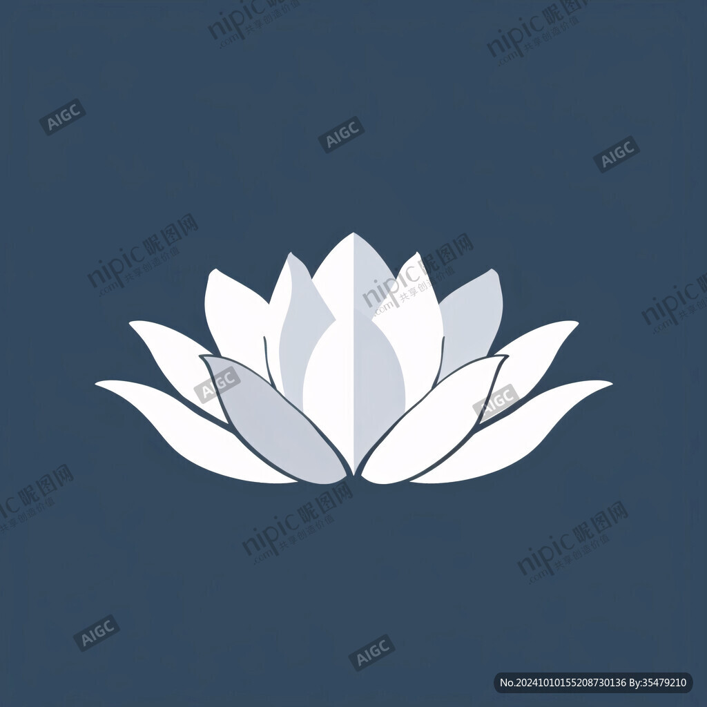 蓝莲花标志设计