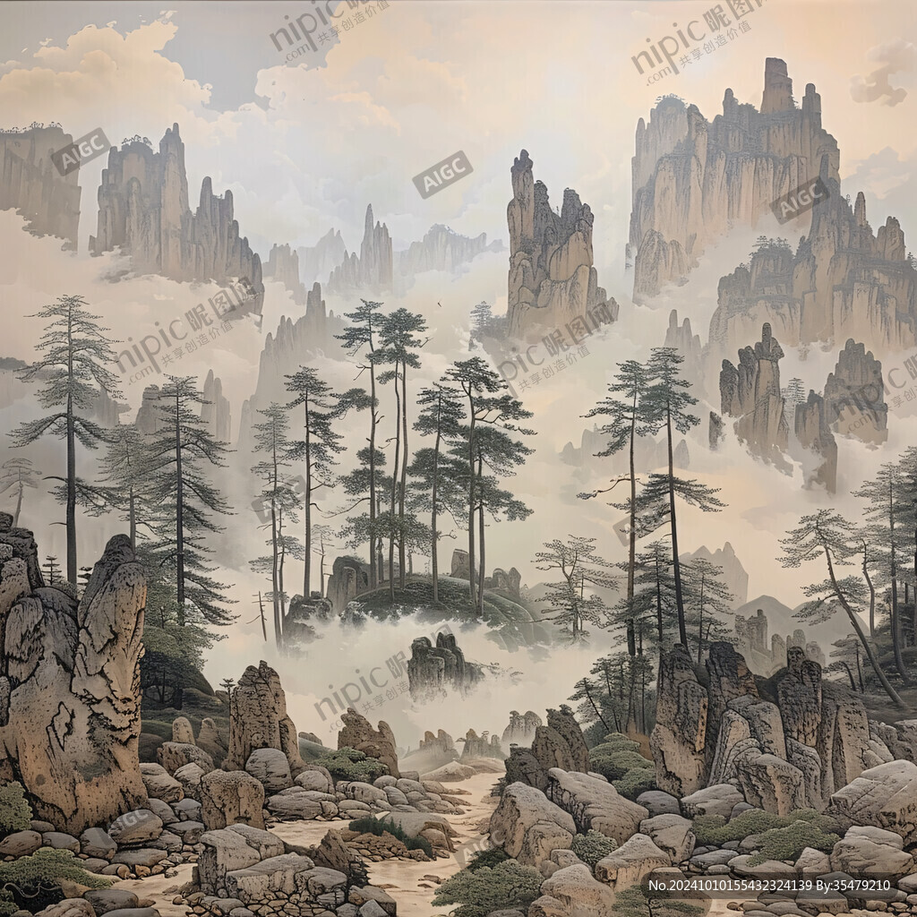 迎客松酒店客厅背景