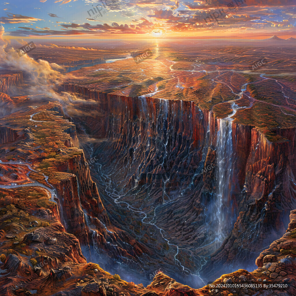 3d悬崖山脉立体画