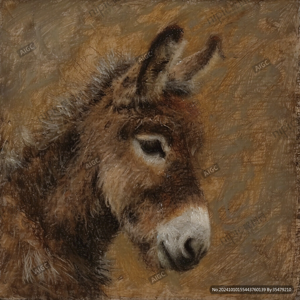 动物水彩画动物油画