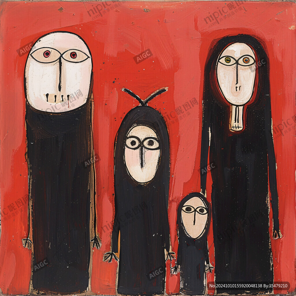 卡通人物现代油画