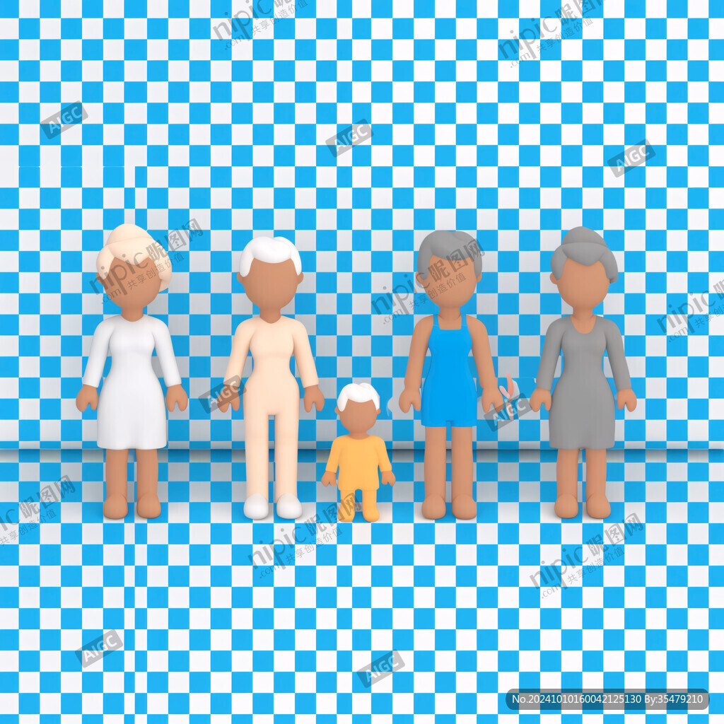 全家福人物剪影