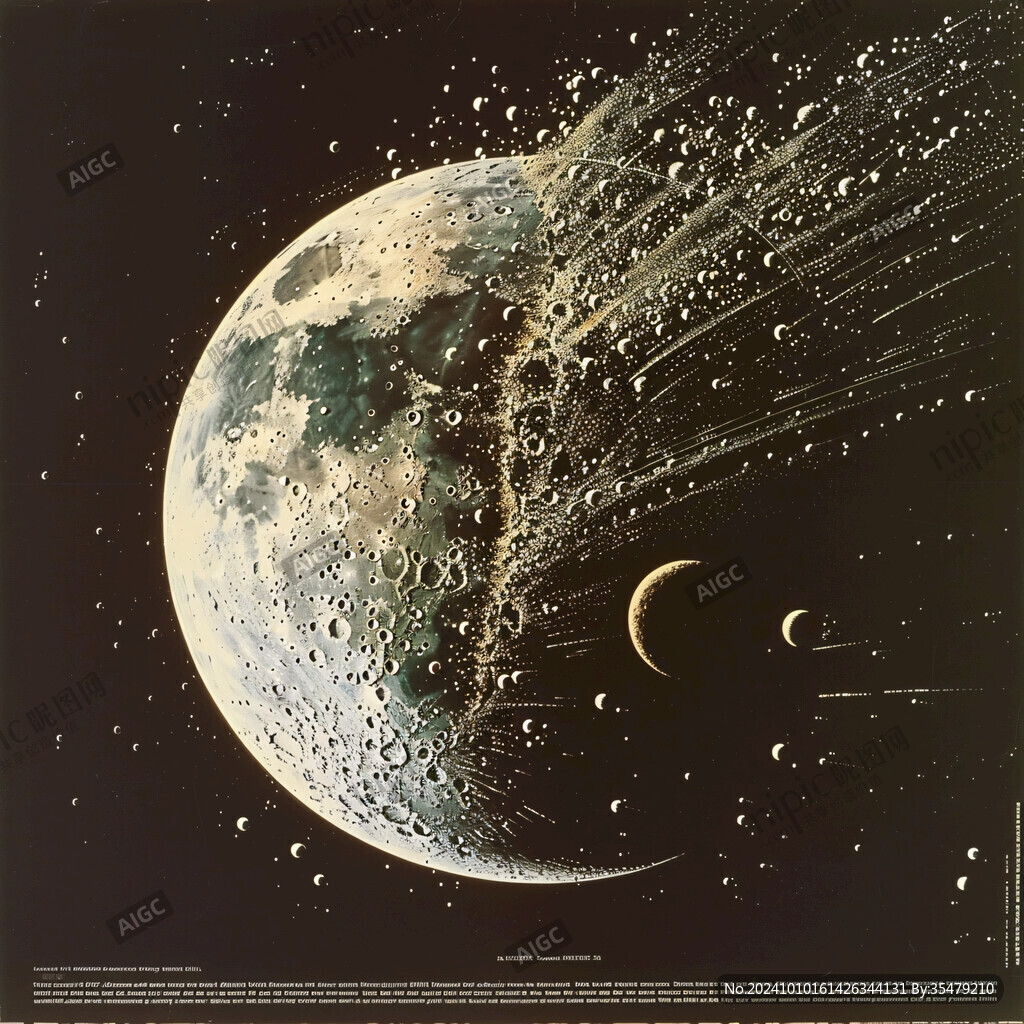 星球月球装饰画