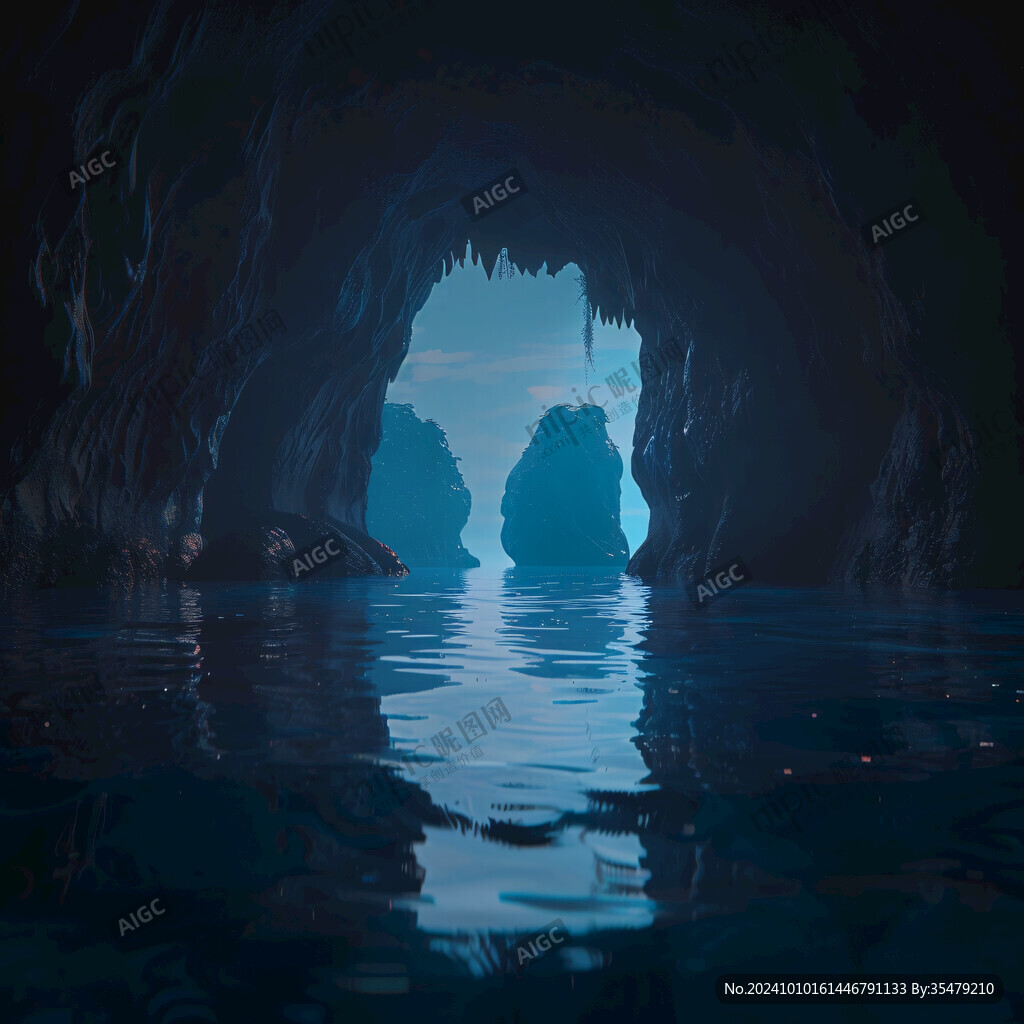 贯穿海岛的山洞