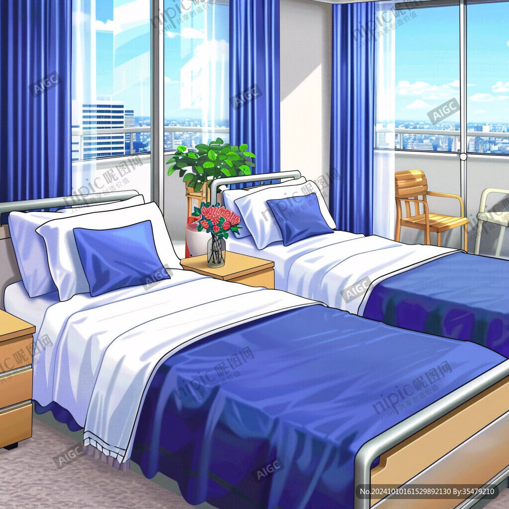 酒店双床房摆设