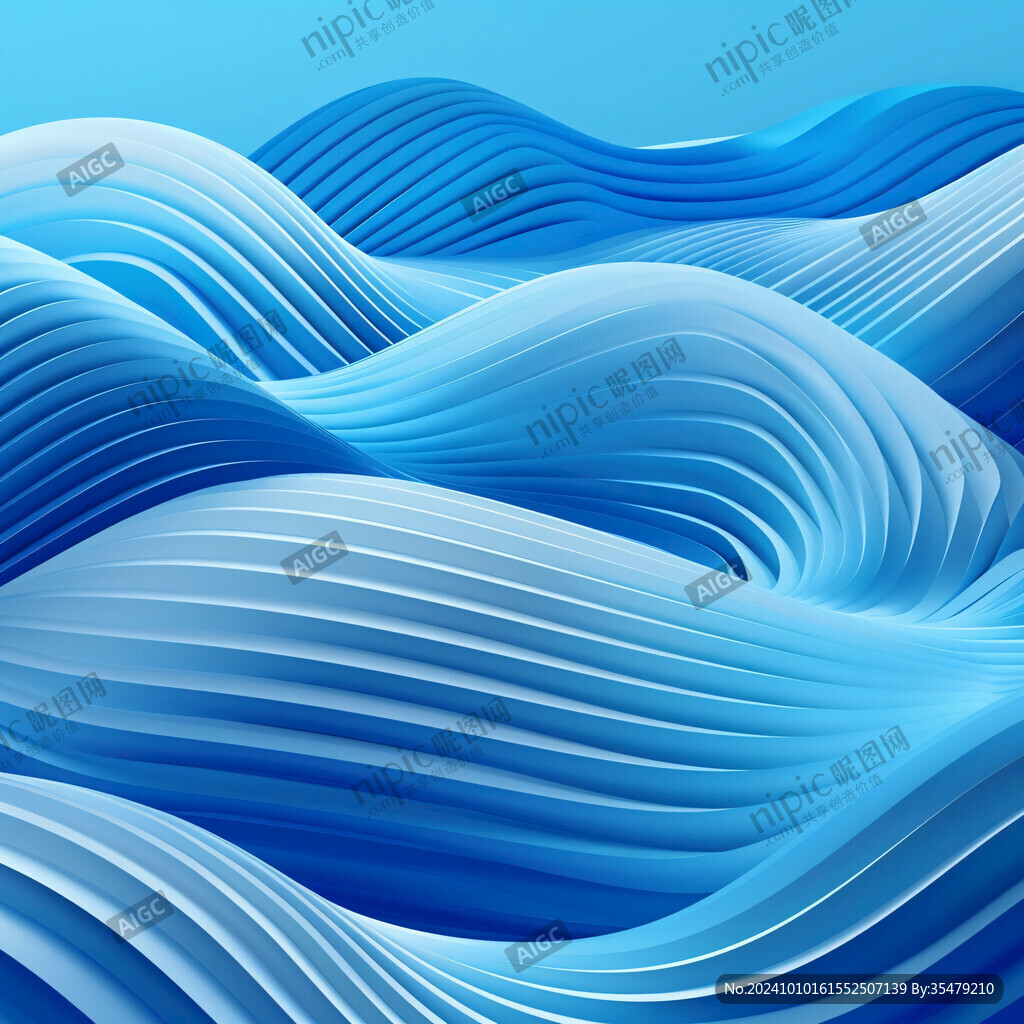 3d波浪线弧线弧形山