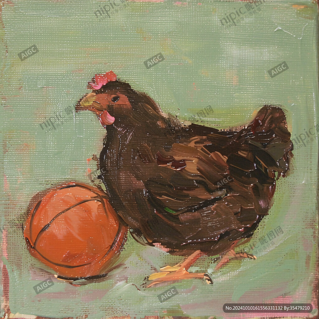 家禽油画