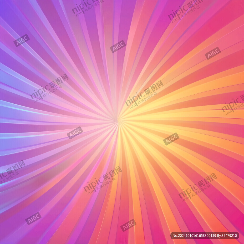 彩色放射背景海报