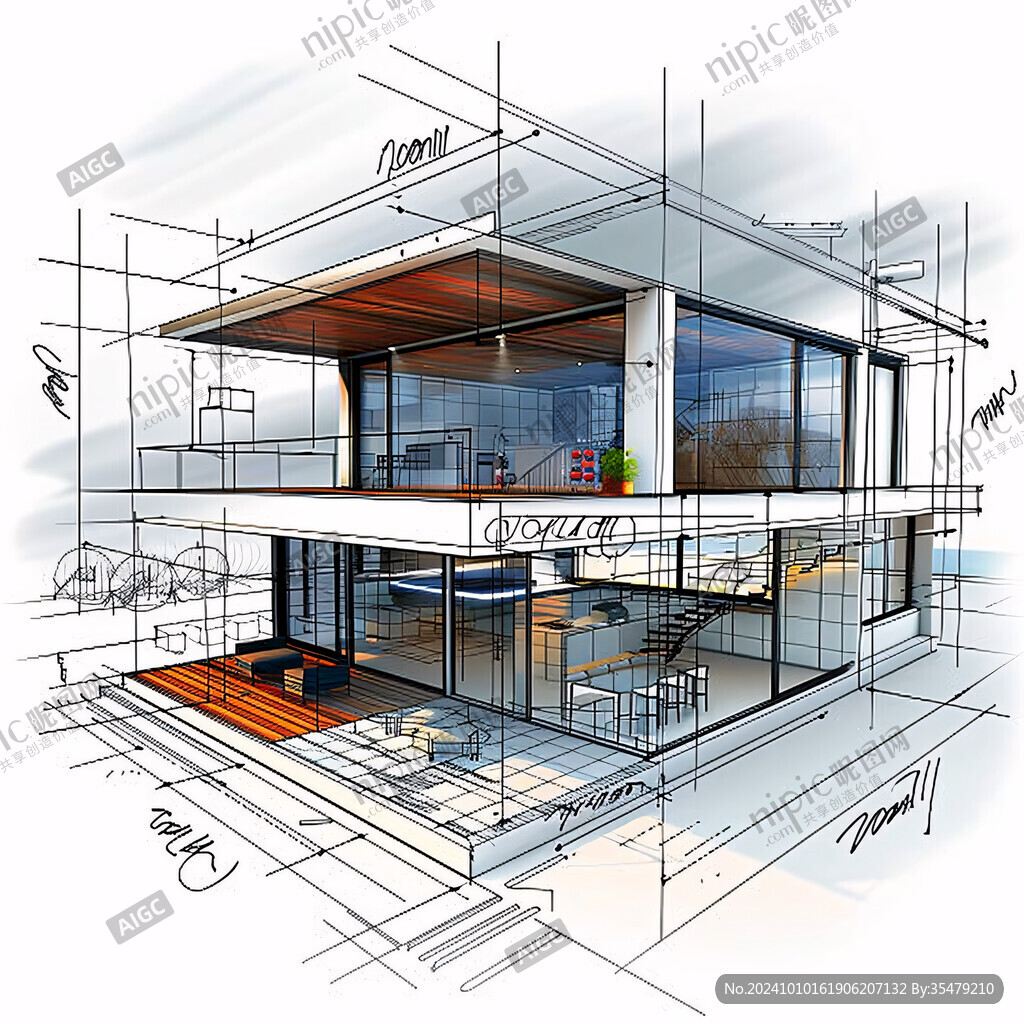 建筑图纸立体房子