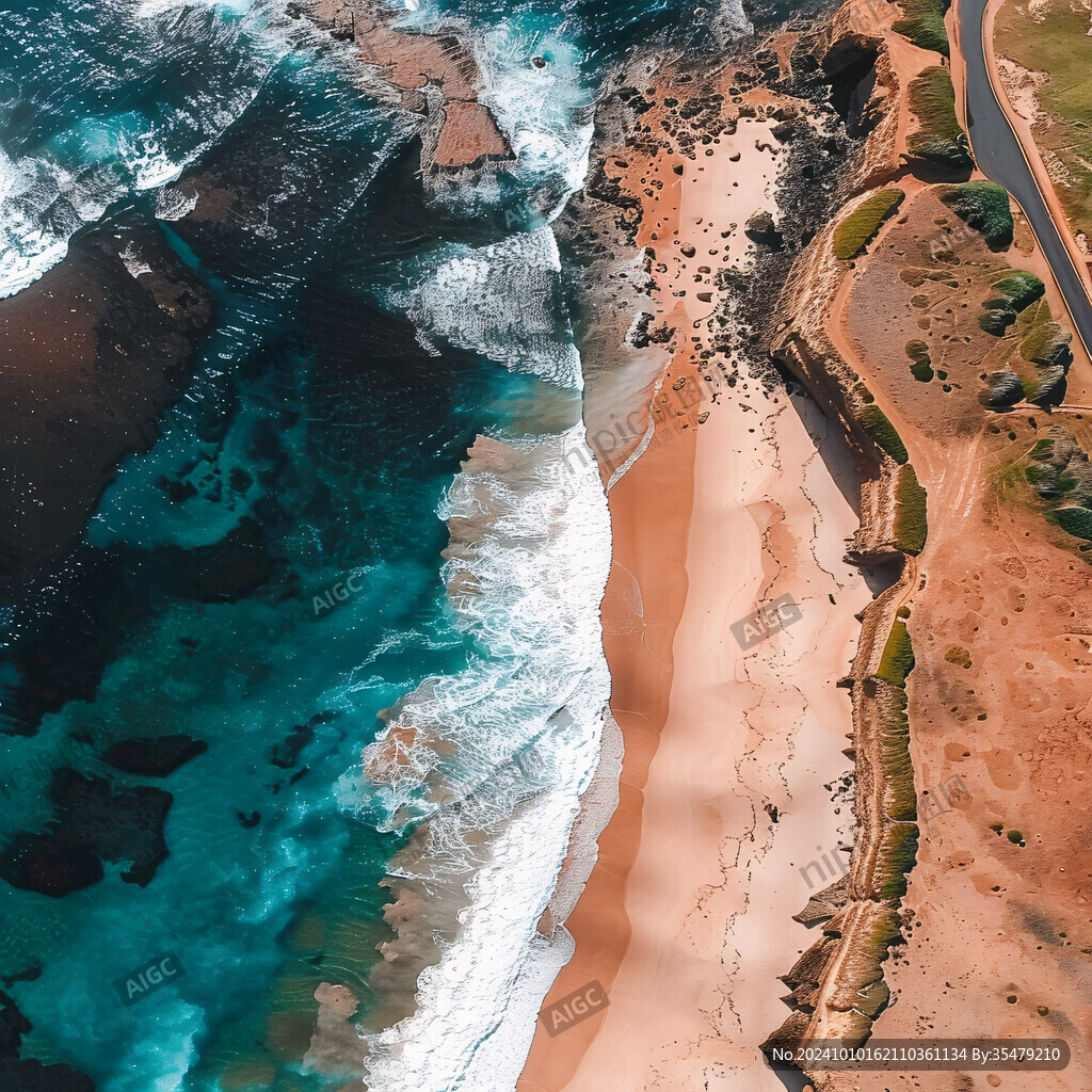 澳洲海岸线航拍