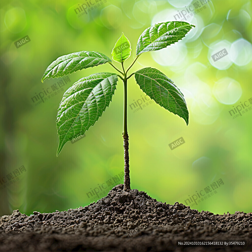 生命绿色植物发芽