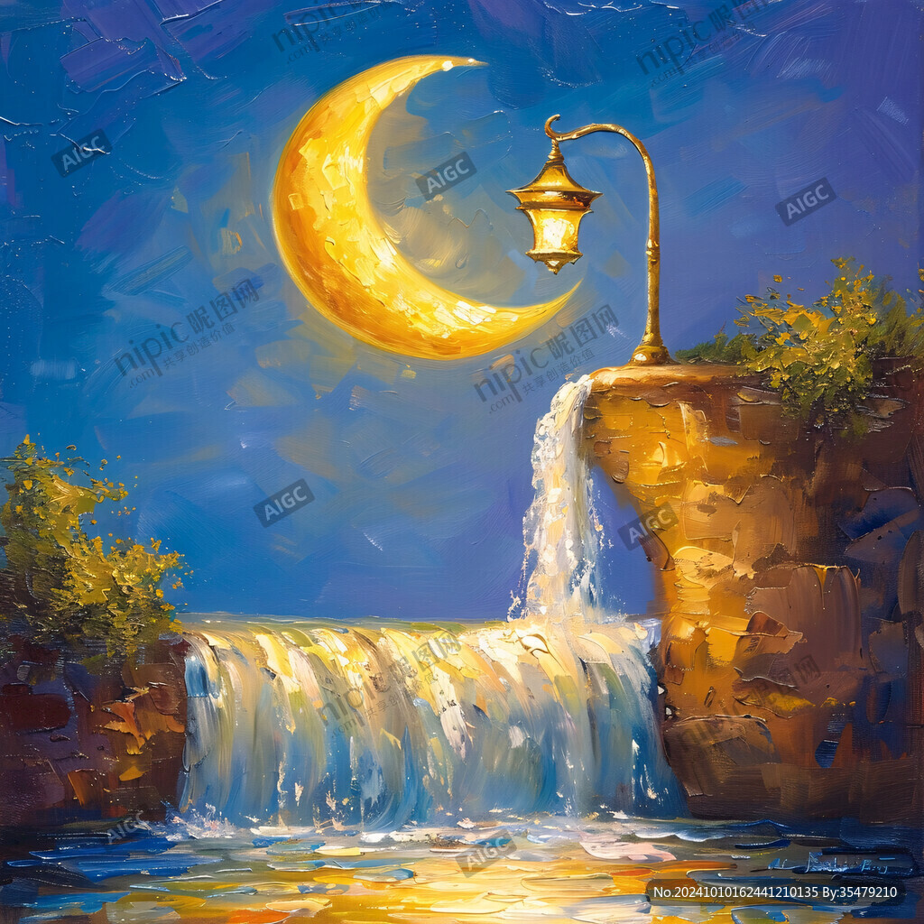 梦幻夜晚立体画