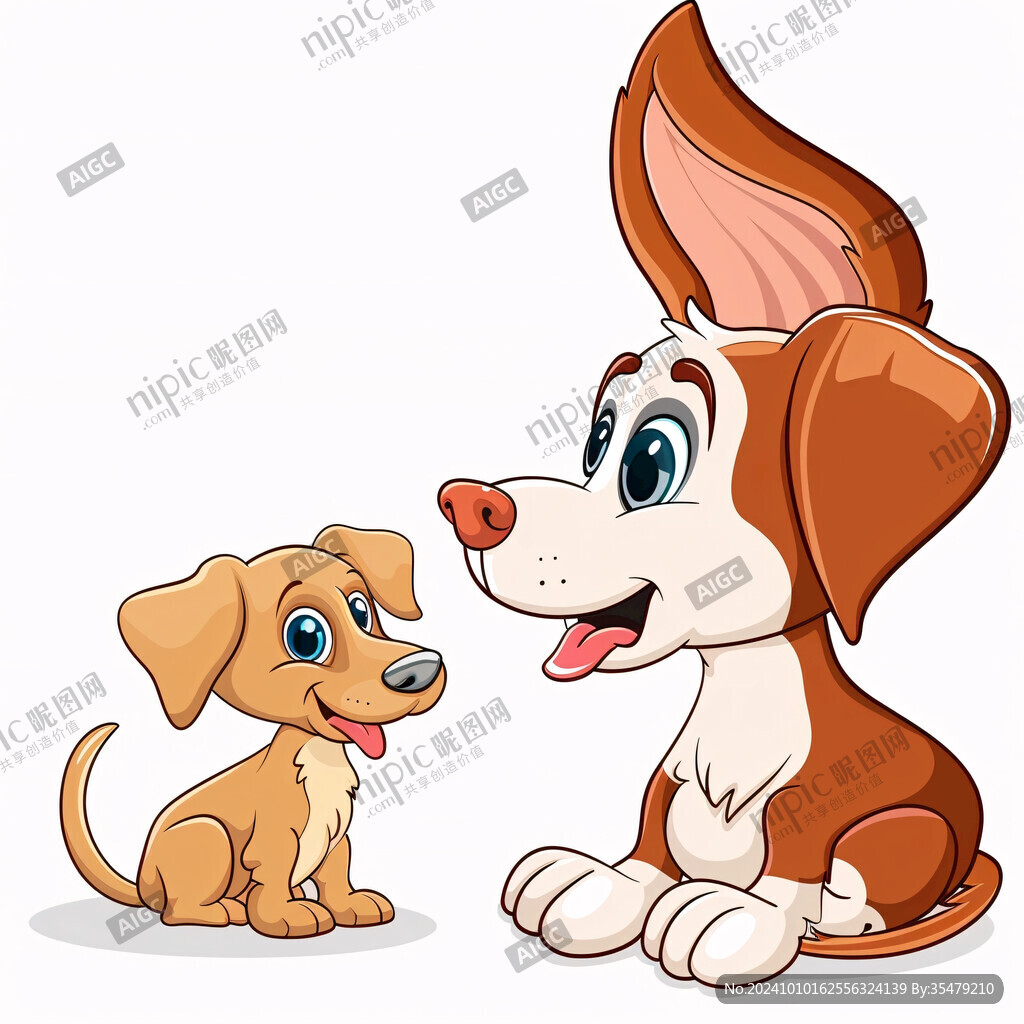 狗宝宝卡通插画