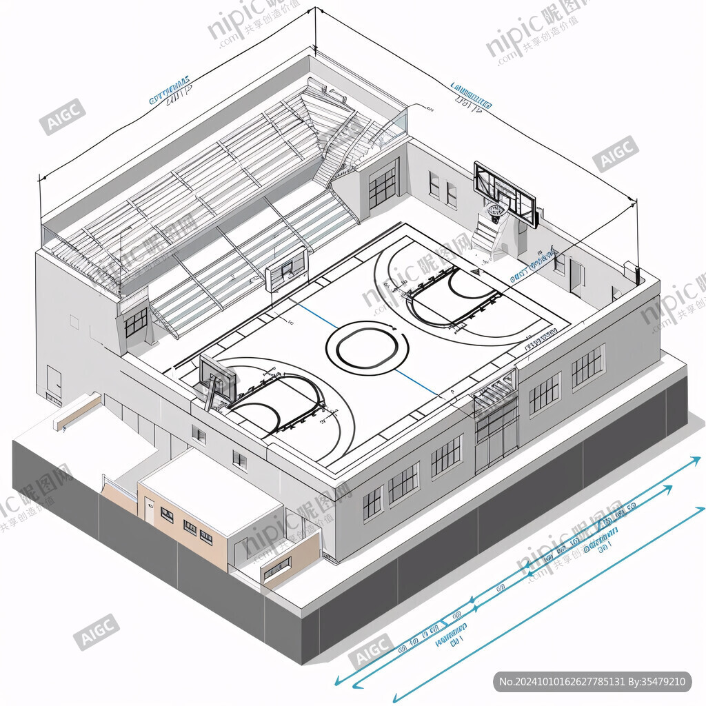 楼顶篮球场效果图