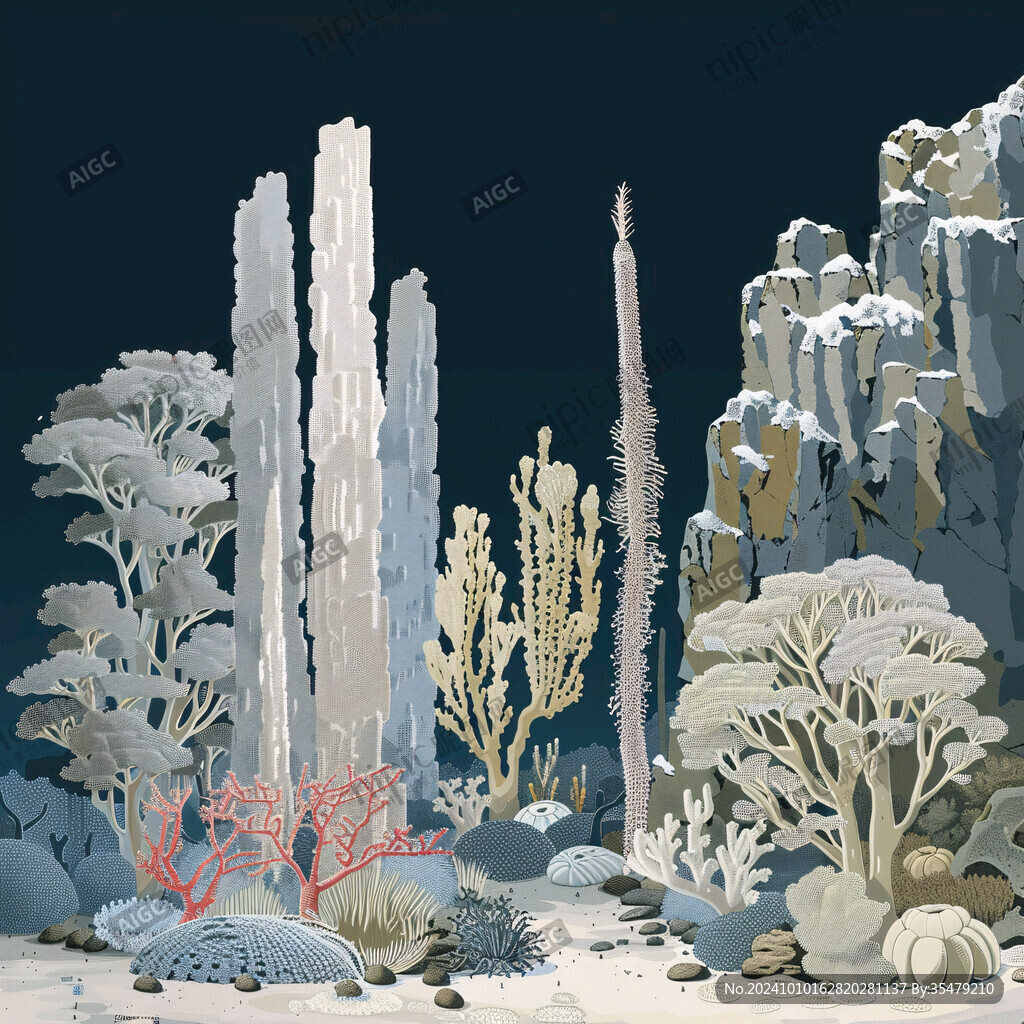 珊瑚礁插画