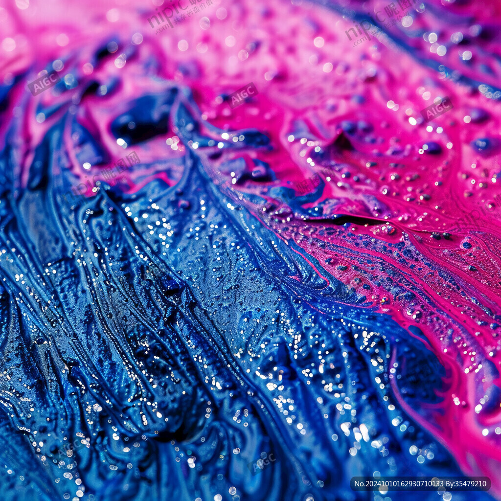 流动纹理颜料画