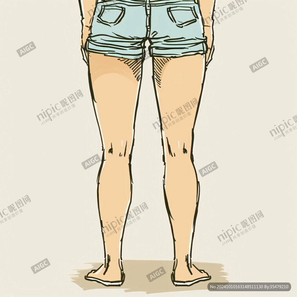 牛仔短裤款式图