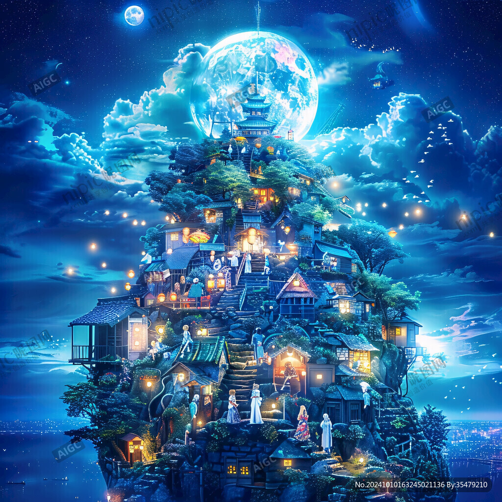 梦幻中秋节场景