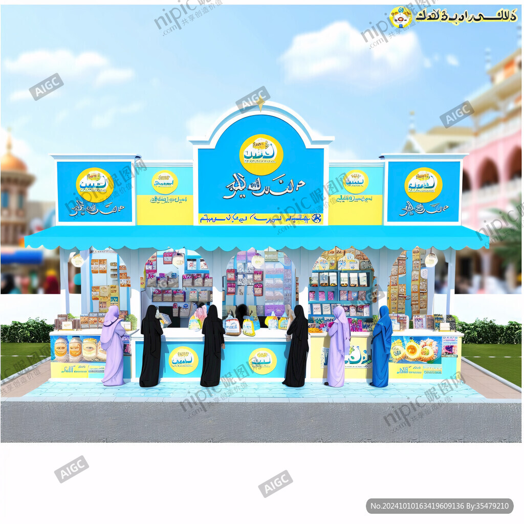 冰激凌摊位效果图