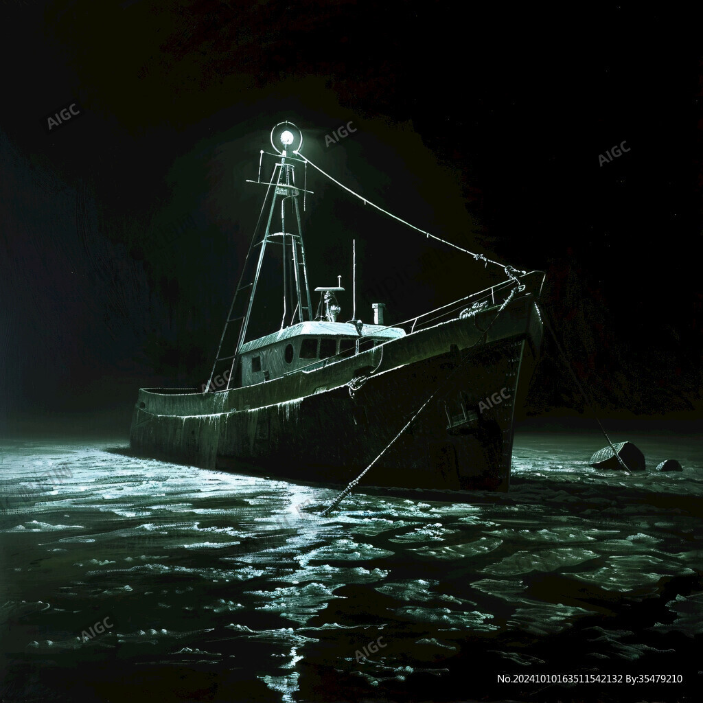 灯光捕鱼船
