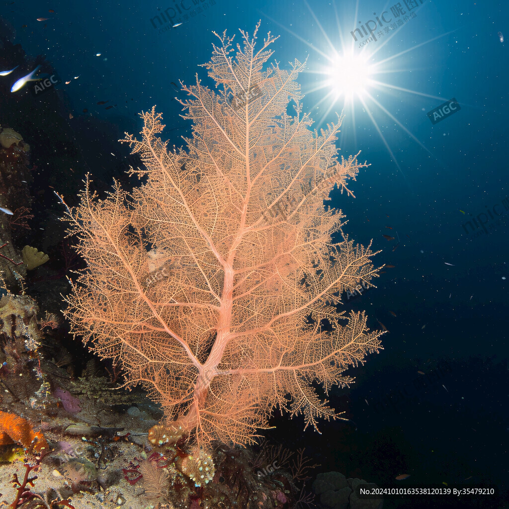 海洋生物卷叶厚丝珊瑚