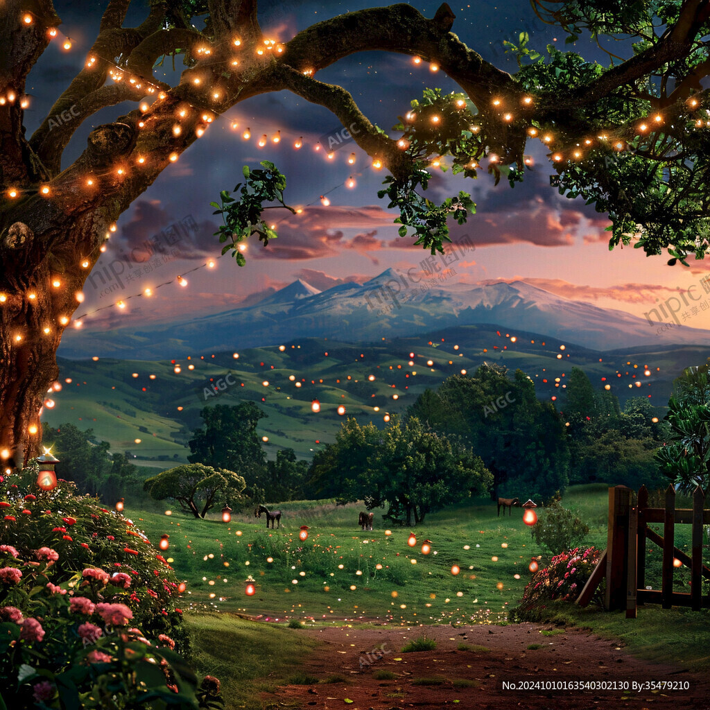 梦幻夜晚立体画