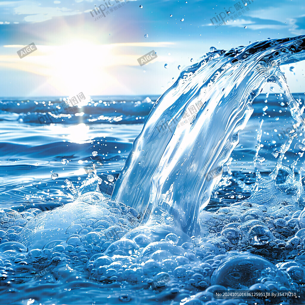 清凉冰爽矿泉水海报