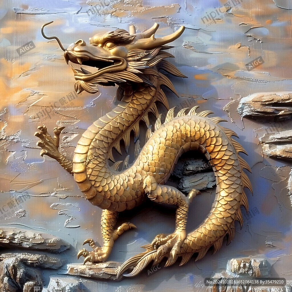 金龙立体画